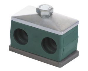 Verstärkte Rohrschelle doppelt komplett 25 mm