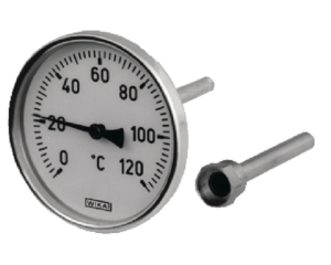 Thermometer Ø100mm 0-120°C 6 bar