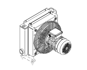 Oesse-Hydraulikölkühler mit 230/400 V 3-Phasen-B14-Elektromotor | 1" BSP | 5,7 - 7,9 kW