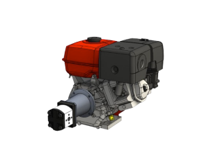 PTM390pro Benzinmotor mit vormontierter Zahnradpumpe Pumpengruppe 2